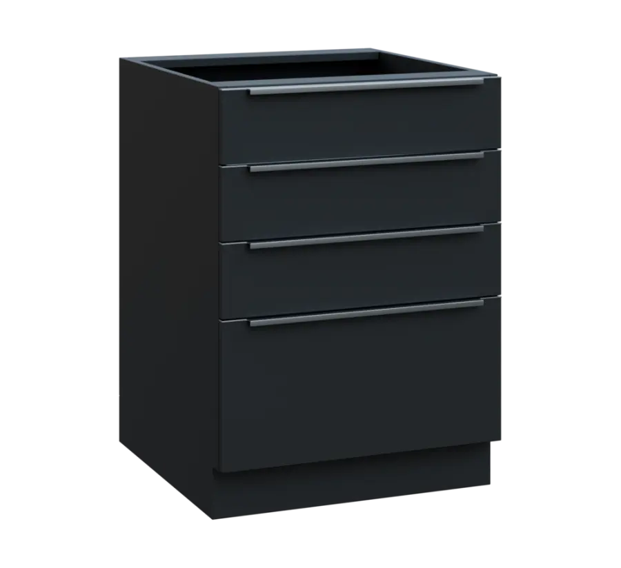 SIS - 6Z41 spodní skříňka, 4-zásuvková, 870x600x600, antracit